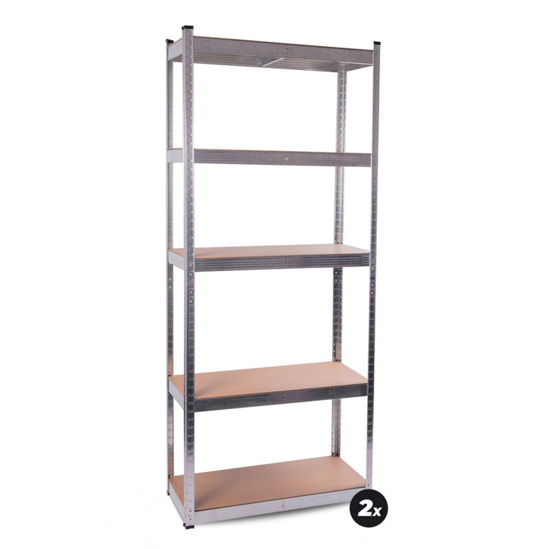 Aga 2x Metalna polica 174x75x30 cm 5 polica