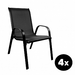 Aga 4x Vrtne stolice MR4400BC-4 Crna