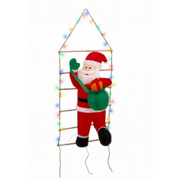 Napuhujući LED Djed Mraz na ljestvama