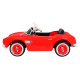 BMW 507 Retro dječji električni auto crveni + LED audio + daljinski upravljač + eko koža + EVA + spori start