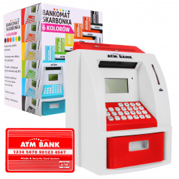 Dječja kasica 3+ crvena Interaktivne funkcije + bankomatna kartica