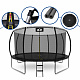 Aga SPORT EXCLUSIVE Trampolin 366 cm Crna + zaštitna mreža + ljestve