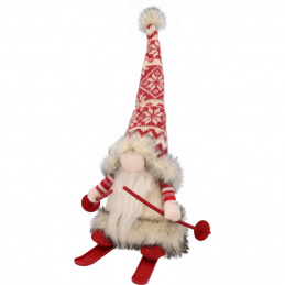 Svjetleći božićni vilenjak na skijama - 31 cm