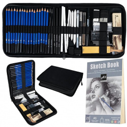 K101E SET ZA CRTANJE I SKICIRANJE 54 KOMADA