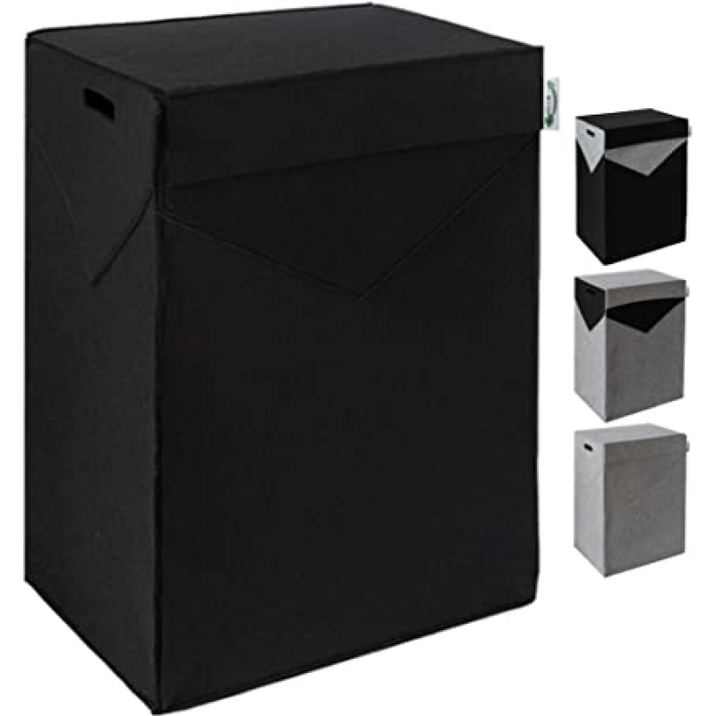 Osjetinska košara za rublje 67x52x35cm crna