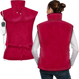 Tresko Električni grijaći jastučić za leđa i vrat Tamno crvena