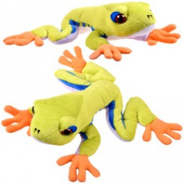 Zeleni plišani maskota drvena žaba 20cm 13358