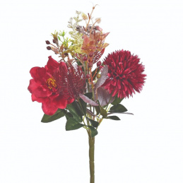 Umjetno cvijeće Jesenski buket 38 cm visina bordo KAO ŽIVO
