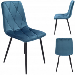 Tapecirana velur stolica PIADO marine