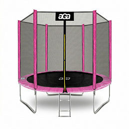 Aga SPORT TOP Trampolin 250 cm Ružičasta + zaštitna mreža + ljestve