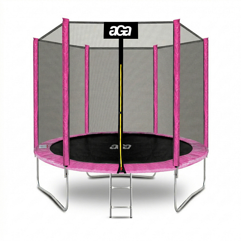 Aga SPORT TOP Trampolin 250 cm Ružičasta + zaštitna mreža + ljestve