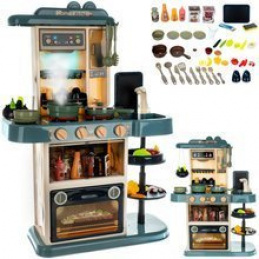 Dječja kuhinjica XL sa zvukovima i tekućom vodom Plava ISO 11546