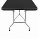 Aga Vrtni sklopivi stol 240x74x74 cm Crni