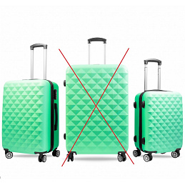 Aga Travel Set putnih kofera tirkizna, vel. M + S, 6CZ018 - II. KLASA