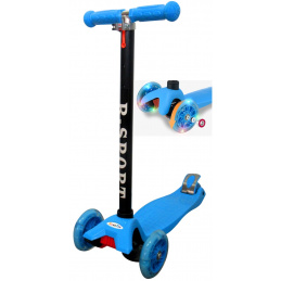 R-Sport Dječji trokolotni romobil H1 Plavi s LED kotačima