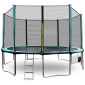 Aga SPORT PRO Trampolin 400 cm Tamno zelena + zaštitna mreža + ljestve + džep za obuću