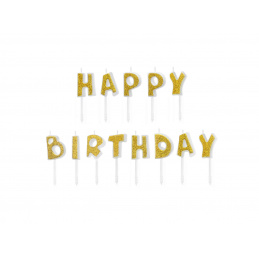 Torte svijeće Sretan Rođendan zlatne