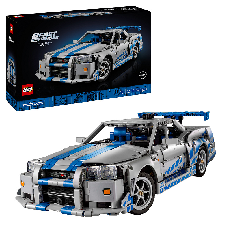 LEGO® Technic 2 Fast 2 Furious auto Nissan Skyline GT-R (R34), komplet s modelom 42210