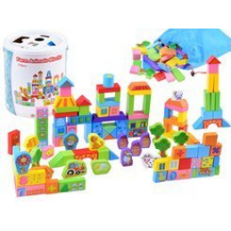 Šarene drvene kocke Farma 100kom ZA3565