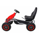 Veliki pedalni karting Snažan za djecu Crveni + 100 kg opterećenje + EVA kotači + Ručna kočnica + Sportsko sjedalo