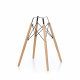 Aga Blagovaonski stol 60 cm Crni