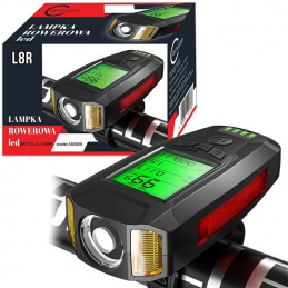 L8R LAMPA ZA BICIKL LCD BROJAČ 2 u 1     KLAXON