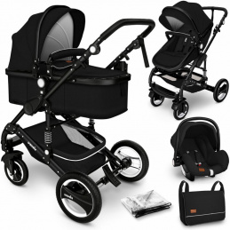 Kiduku Kombinirana kolica 3u1 Crna/Crna