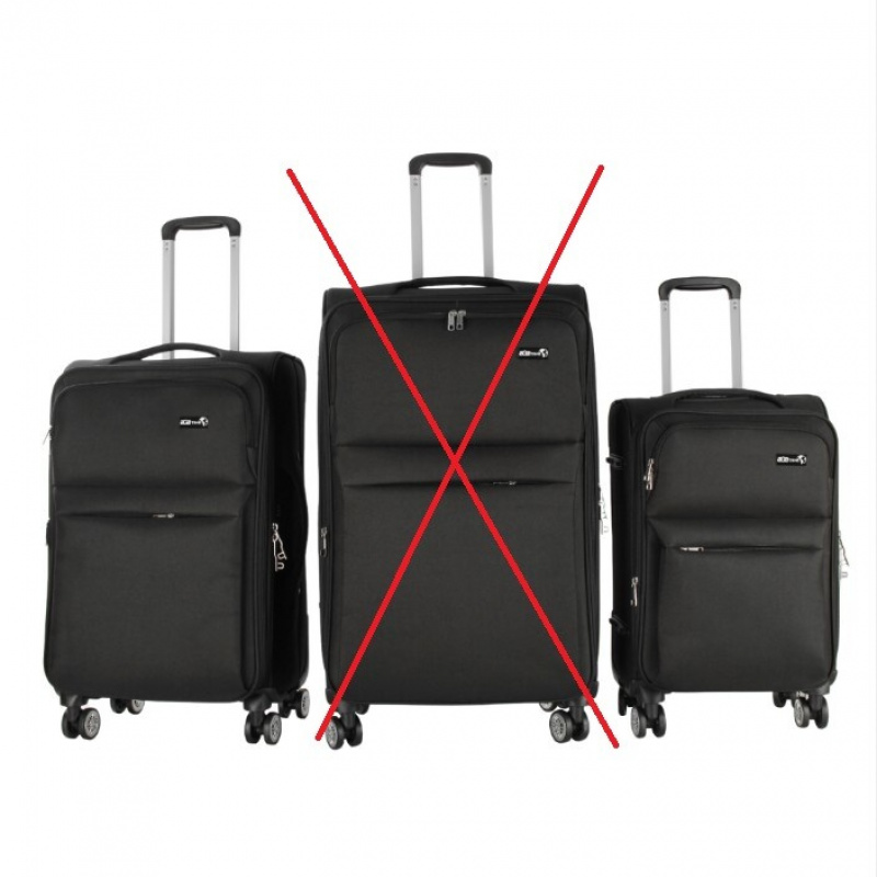 Aga Travel Set 2 putna kofera vel. M+S Crna 2CZ049 - II. Kvaliteta