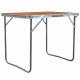 Aga Sklopivi kamping stol 80x60x70 cm Smeđi