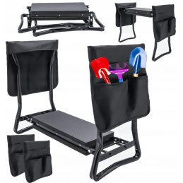 Stolica - vrtna klečalica 3u1 crna