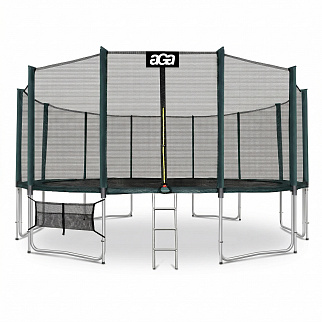 Aga SPORT PRO Trampolin 518 cm Tamno zelena + zaštitna mreža + ljestve + džep za obuću