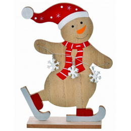 Drveni snjegović za postavljanje na Božić