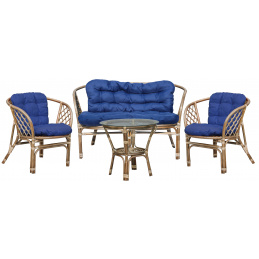 Aga Ratan garnitura BAHAMA Grey Dark Blue