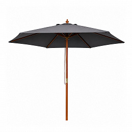 Linder Exclusiv Vrtni suncobran s drvenom konstrukcijom 250 cm Tamno sivi