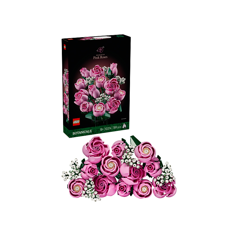 LEGO® Botanicals Buket ružičastih ruža, ukrasno cvijeće 10374