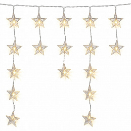 Linder Exclusiv Božićna svjetlosna zavjesa Zvijezde 40 LED Topla bijela