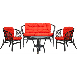 Aga Ratanova garnitura BAHAMA Black Red