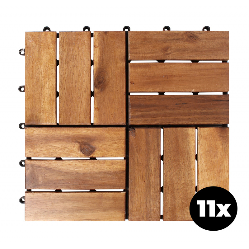 Linder Exclusiv Akacijeve terasaste pločice 30x30 cm 11 kom