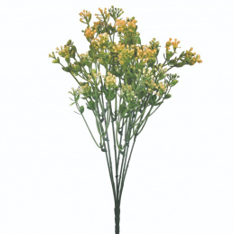 Umjetna biljka Grana cvijeta 35 cm visina zelena žuta KAO ŽIVA