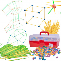 Aga Građevinski set šarene slamke 480 dijelova