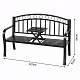 Aga Metalna vrtna klupa s preklopnim stolom 127x53x84 cm