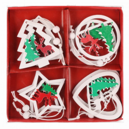 Drvene dekoracije za vješanje na božićno drvce