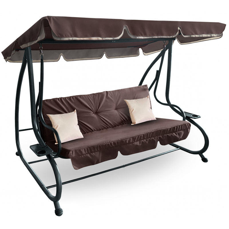 Aga Vrtna ljuljačka 2u1 GRANDLUX XXL Tamno smeđa