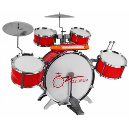 Glazbeni set Percussion + Keyboard + Mikrofon za djecu 3+ crvena Zvukovi Svjetla