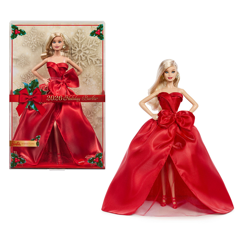 Barbie Signature Božićna lutka plavuša 2026 JJX65