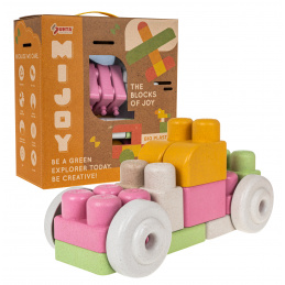 BIO blokovi za djecu 18m+ Veliki set 43 el. + Pastelne boje + Zaobljeni rubovi + Bioplast