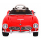 BMW 507 Retro dječji električni auto crveni + LED audio + daljinski upravljač + eko koža + EVA + spori start