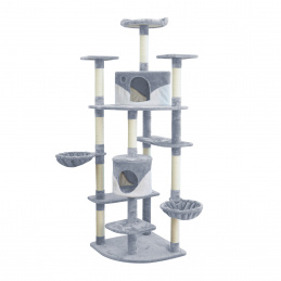 Aga Grebalica za mačke 200 cm Sivo-bijela