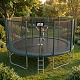 Aga SPORT PRO Trampolin 500 cm Tamno zelena + zaštitna mreža + ljestve + džep za obuću