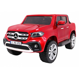 Mercedes Benz X-Class za djecu Crvena boja + daljinsko upravljanje + 4x4 + MP4 + nosač prtljage + EVA